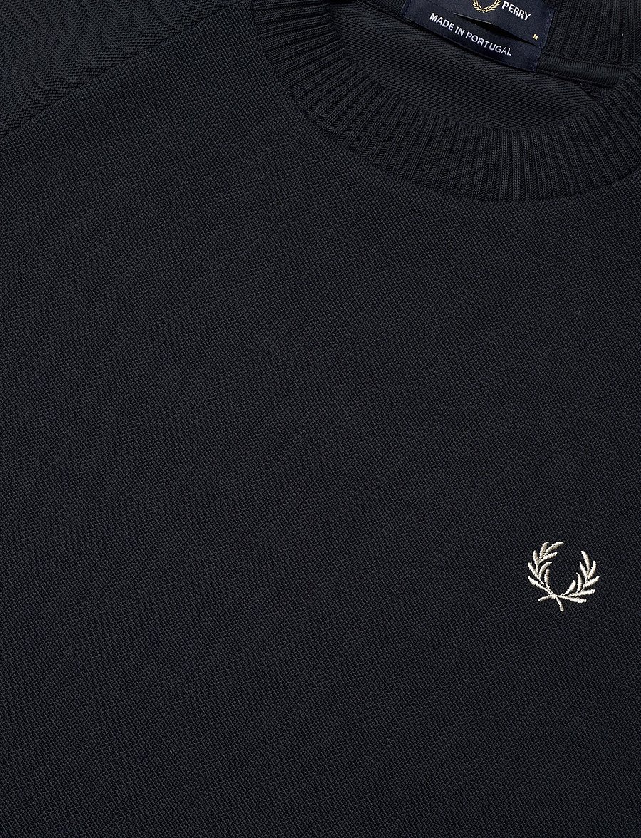 Fred Perry - CABLE TAPED T-SHIRT - lyhythihaiset - navy - 4
