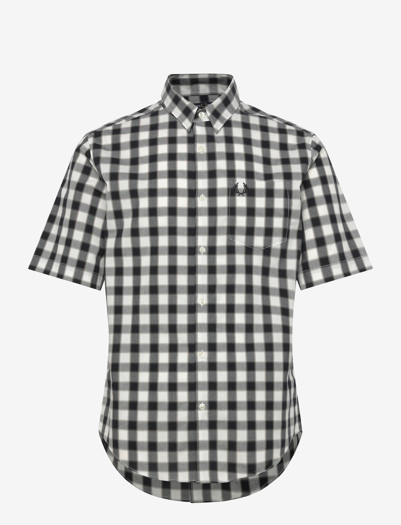 Fred Perry - BLURRED GINGHAM SHIRT - karierte hemden - snow white - 1
