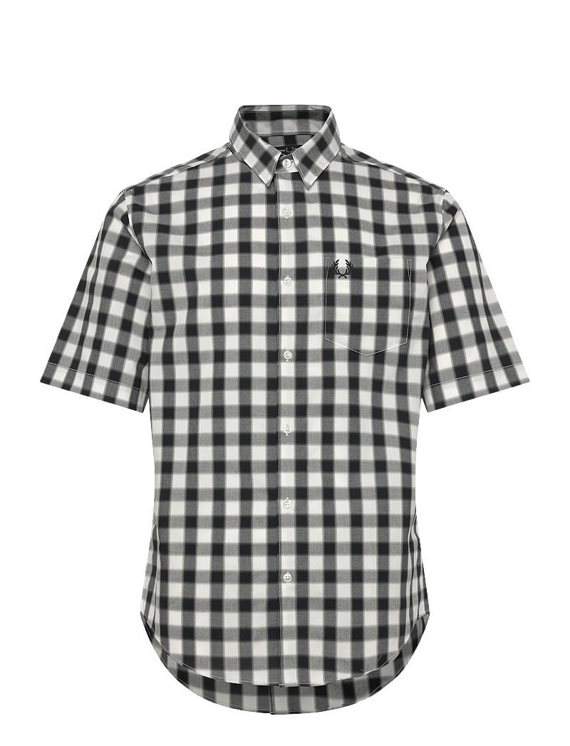 Fred Perry - BLURRED GINGHAM SHIRT - karierte hemden - snow white - 1