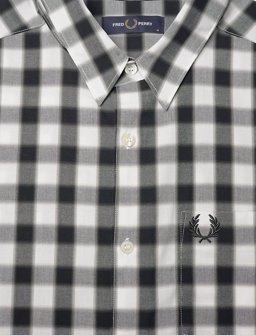 Fred Perry - BLURRED GINGHAM SHIRT - checkered shirts - snow white - 4