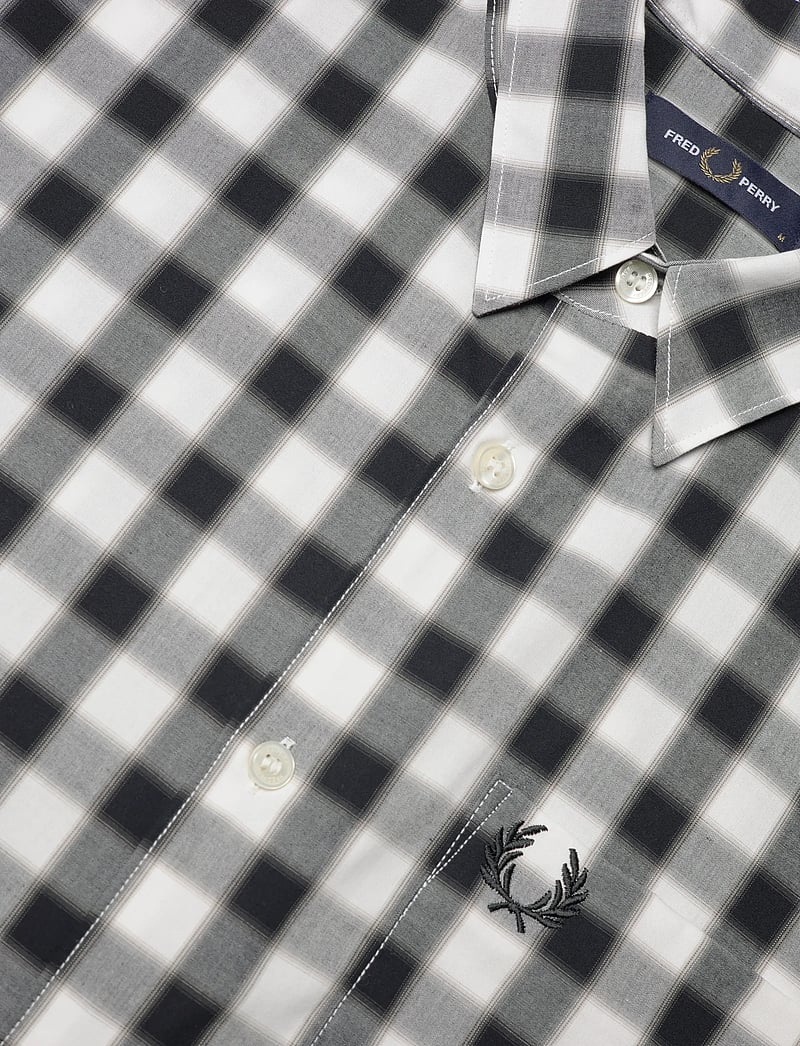 Fred Perry - BLURRED GINGHAM SHIRT - karierte hemden - snow white - 5
