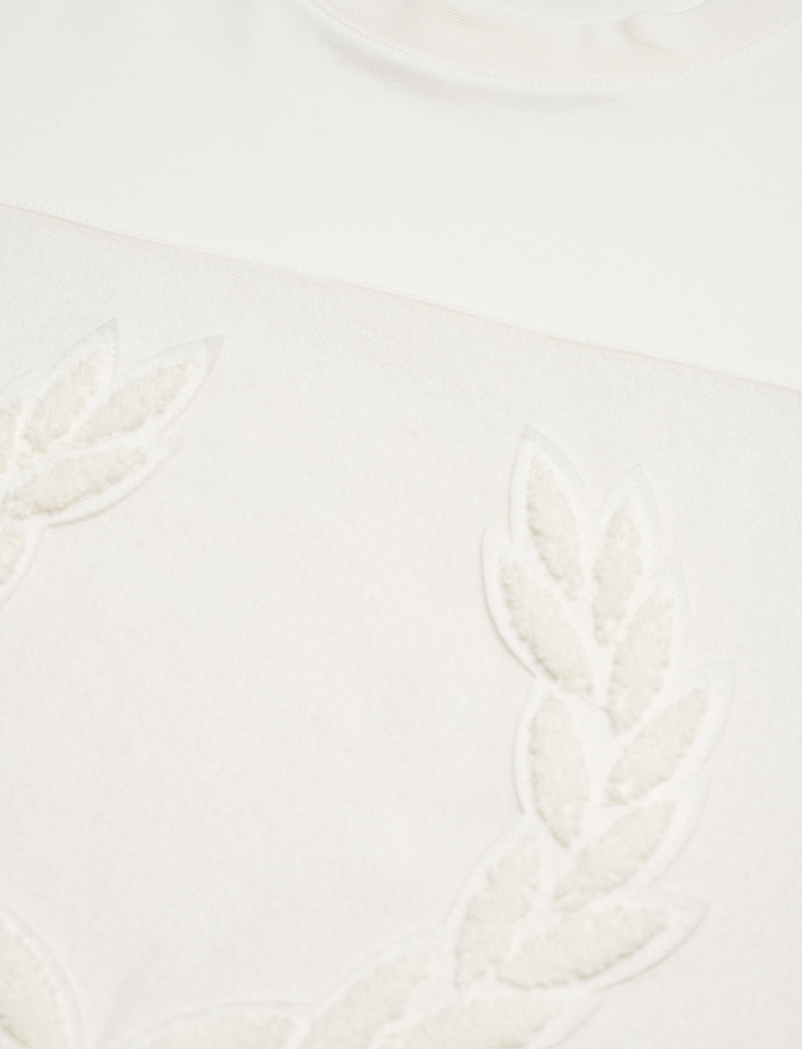 Fred Perry - TOWELLING PANEL L/S TOP - snow white - 2