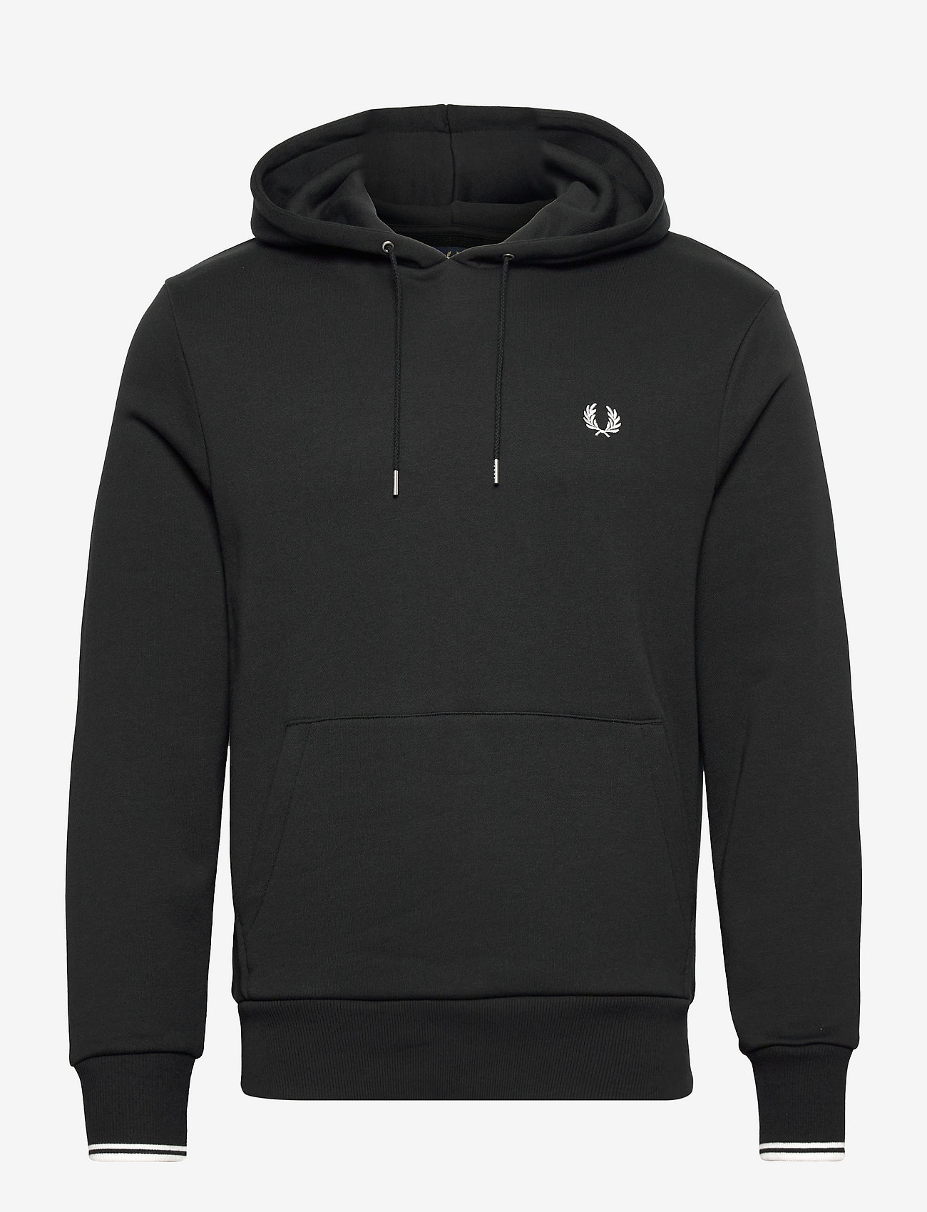 Fred Perry - TIPPED HOODED SWEATSHIRT - hoodies - black - 0
