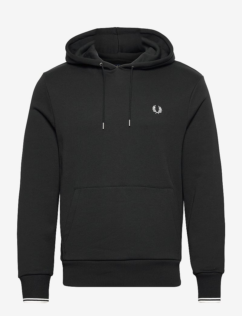 Fred Perry - TIPPED HOODED SWEATSH - hoodies - black - 0