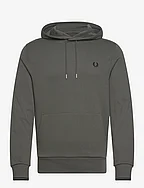 TIPPED HOODED SWEATSH - FIELD GREEN