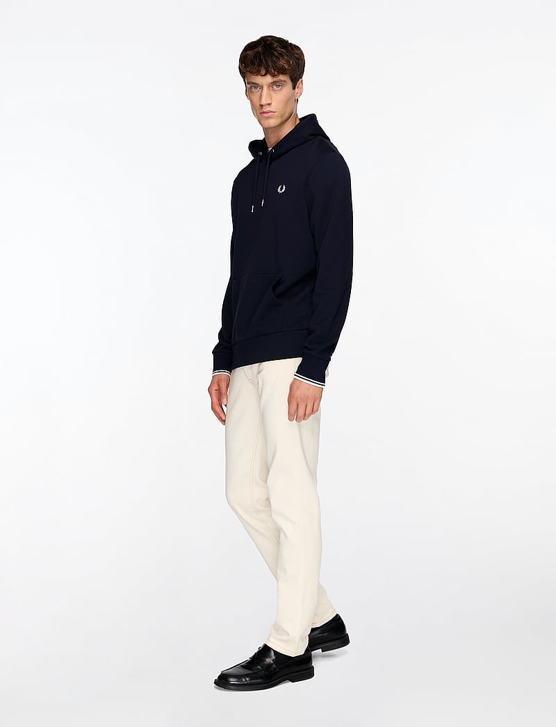 Fred Perry - TIPPED HOODED SWEATSHIRT - hættetrøjer - navy - 3