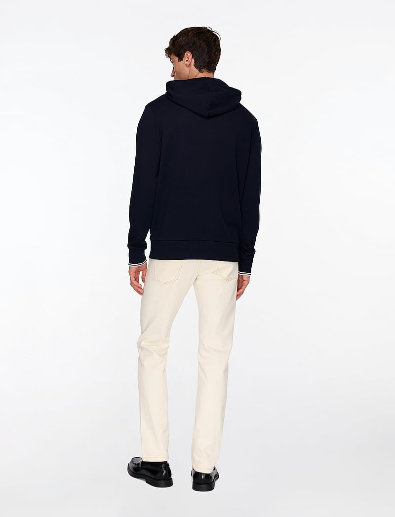 Fred Perry - TIPPED HOODED SWEATSHIRT - hættetrøjer - navy - 4