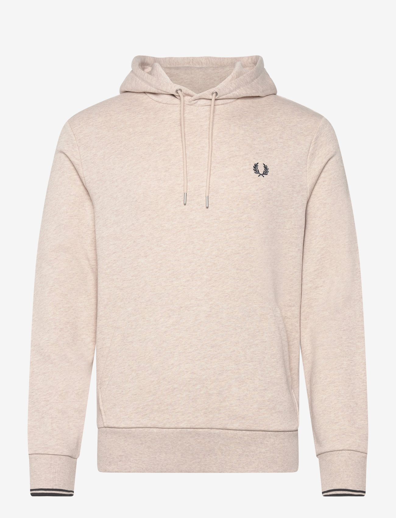 Fred Perry - TIPPED HOODED SWEATSHIRT - hoodies - porridge m/anchor grey - 1