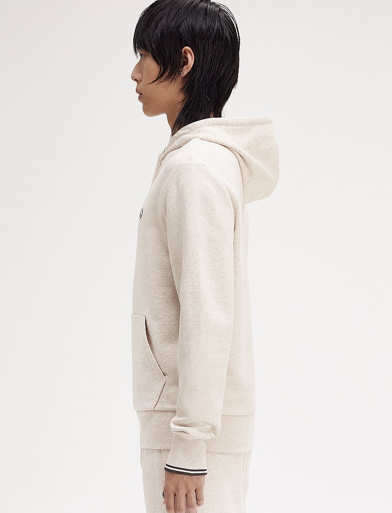 Fred Perry - TIPPED HOODED SWEATSHIRT - hoodies - porridge m/anchor grey - 3