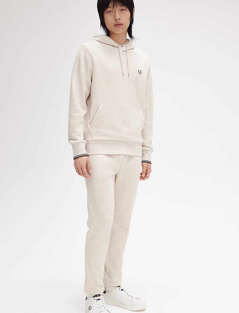 Fred Perry - TIPPED HOODED SWEATSHIRT - hoodies - porridge m/anchor grey - 4