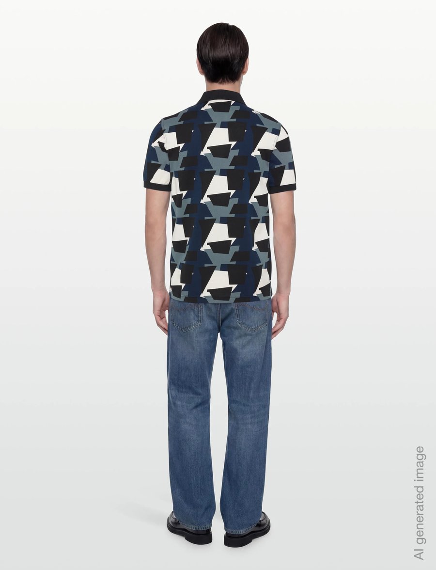 Fred Perry - FRAGMENT PRINT POLO SHIRT - kortärmade pikéer - ecru - 4