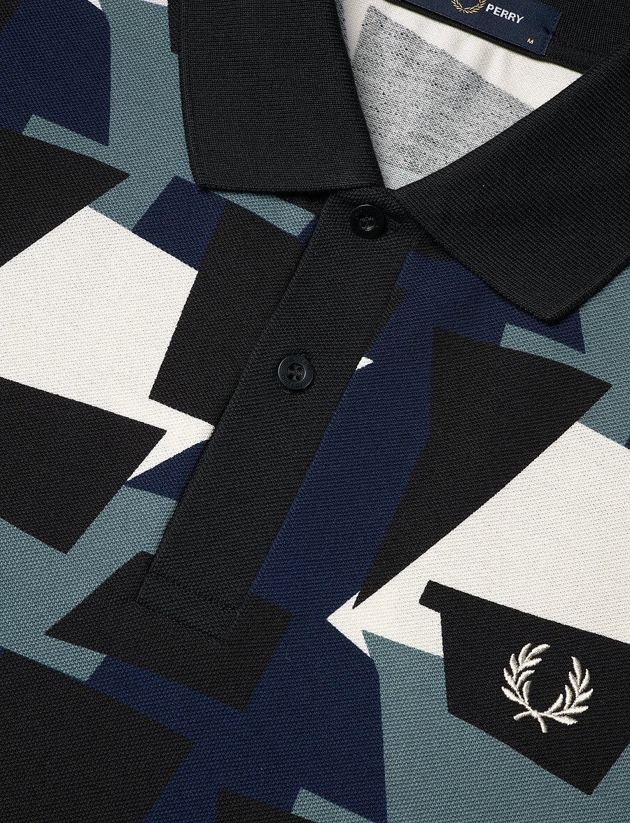 Fred Perry - FRAGMENT PRINT POLO SHIRT - kortärmade pikéer - ecru - 5