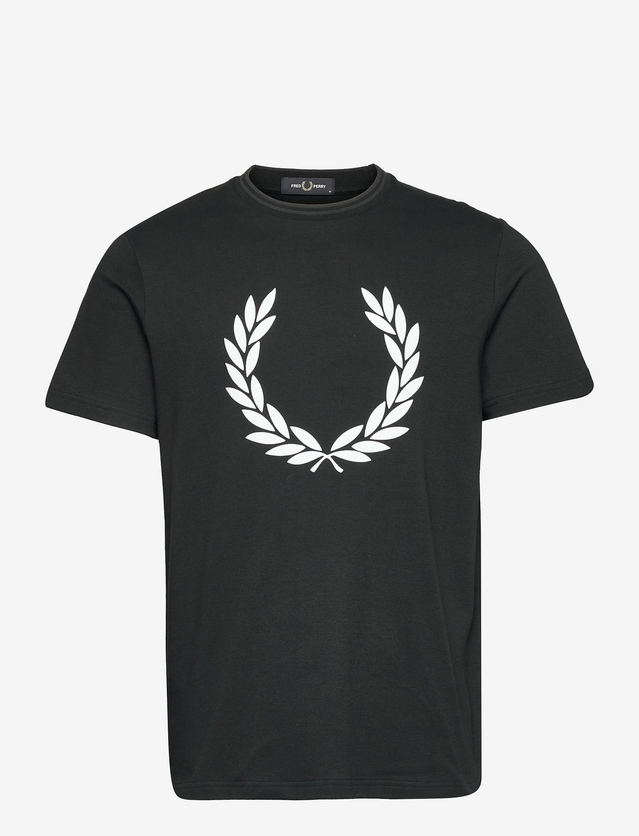 Fred Perry - FLOCK LAUREL WREATH TEE - black - 0