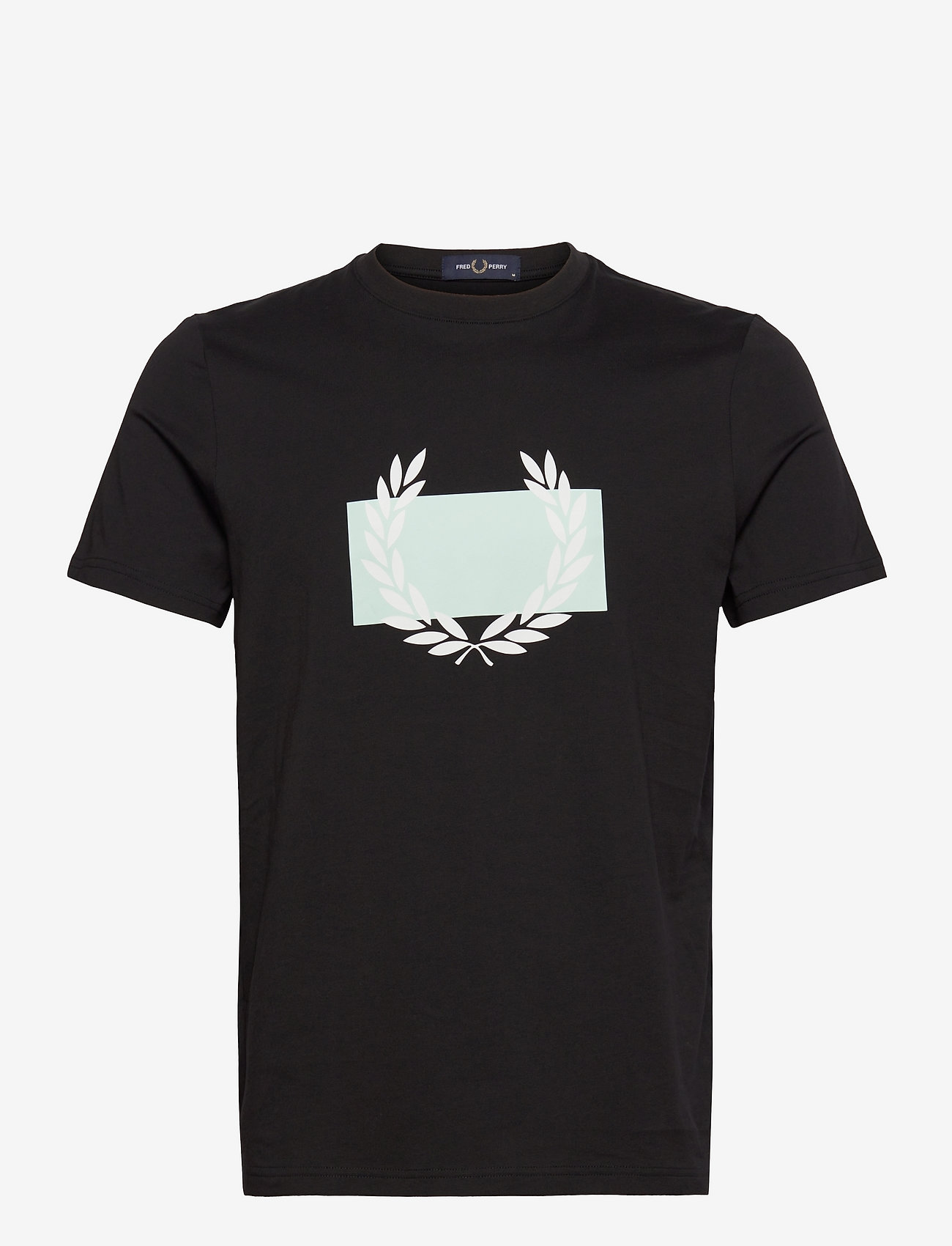 LAUREL WREATH PRINT TEE - BLACK