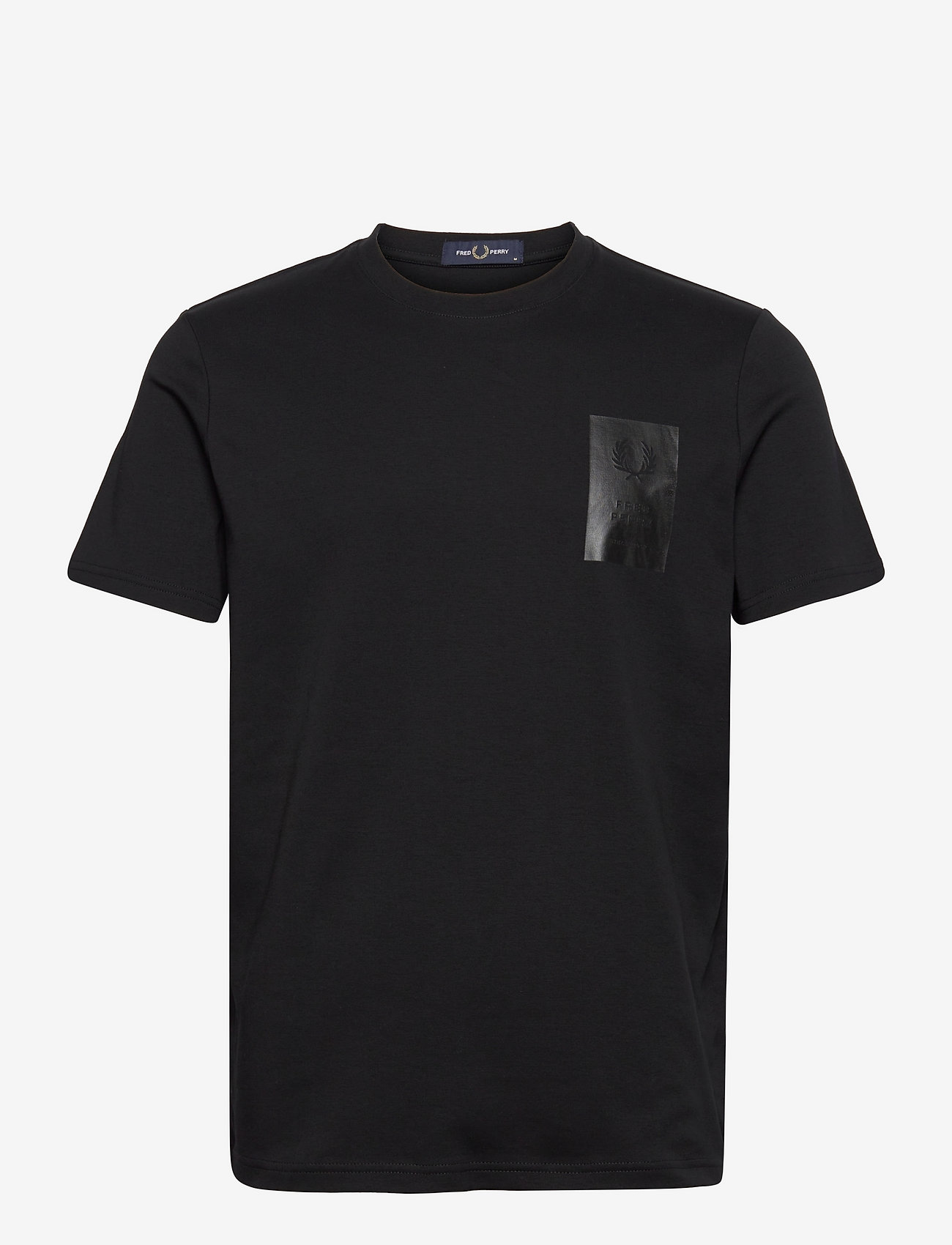 Fred Perry - PRINTED CHEST PATCH TEE - black - 0