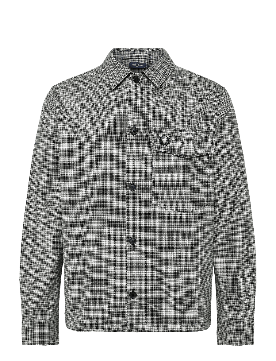 Fred Perry - TEXTURED OVERSHIRT - efterårsjakker - off tone black - 0