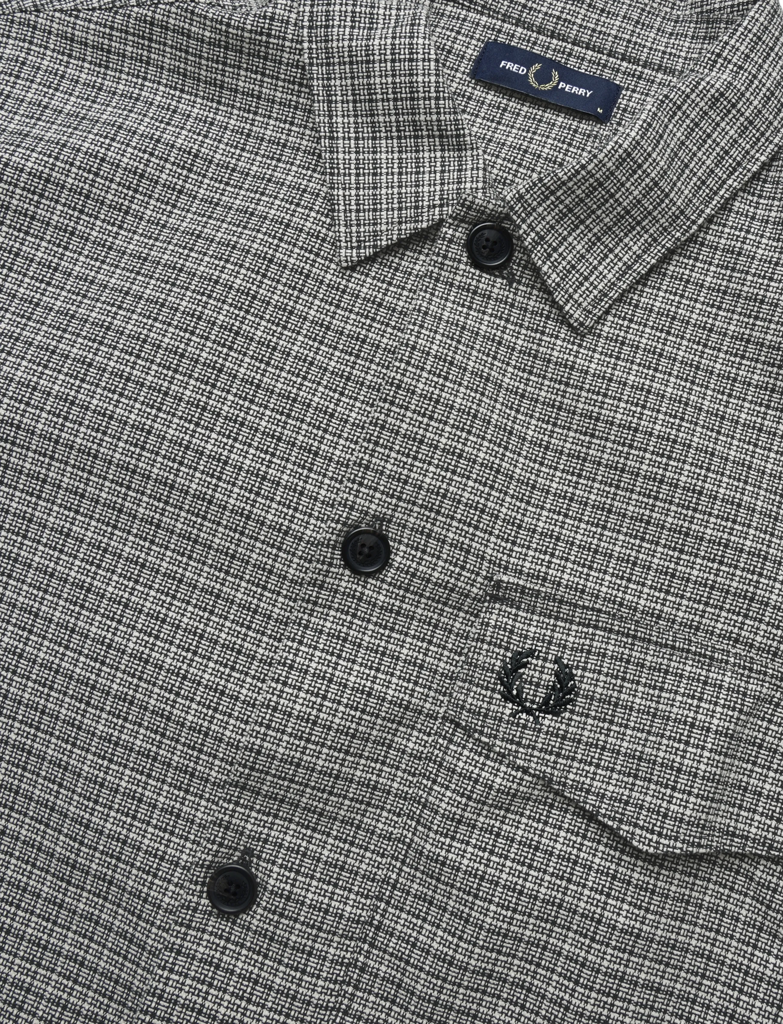 Fred Perry - TEXTURED OVERSHIRT - off tone black - 2