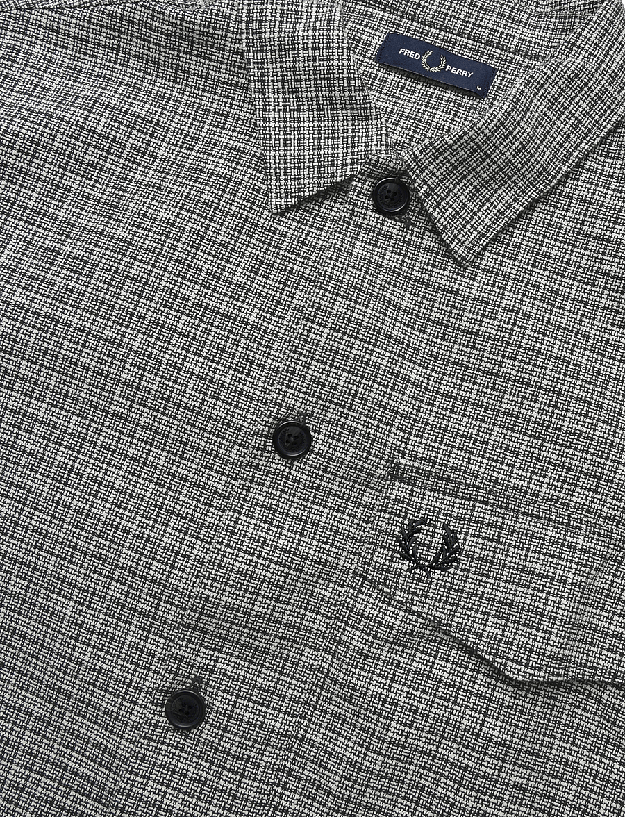 Fred Perry - TEXTURED OVERSHIRT - efterårsjakker - off tone black - 2