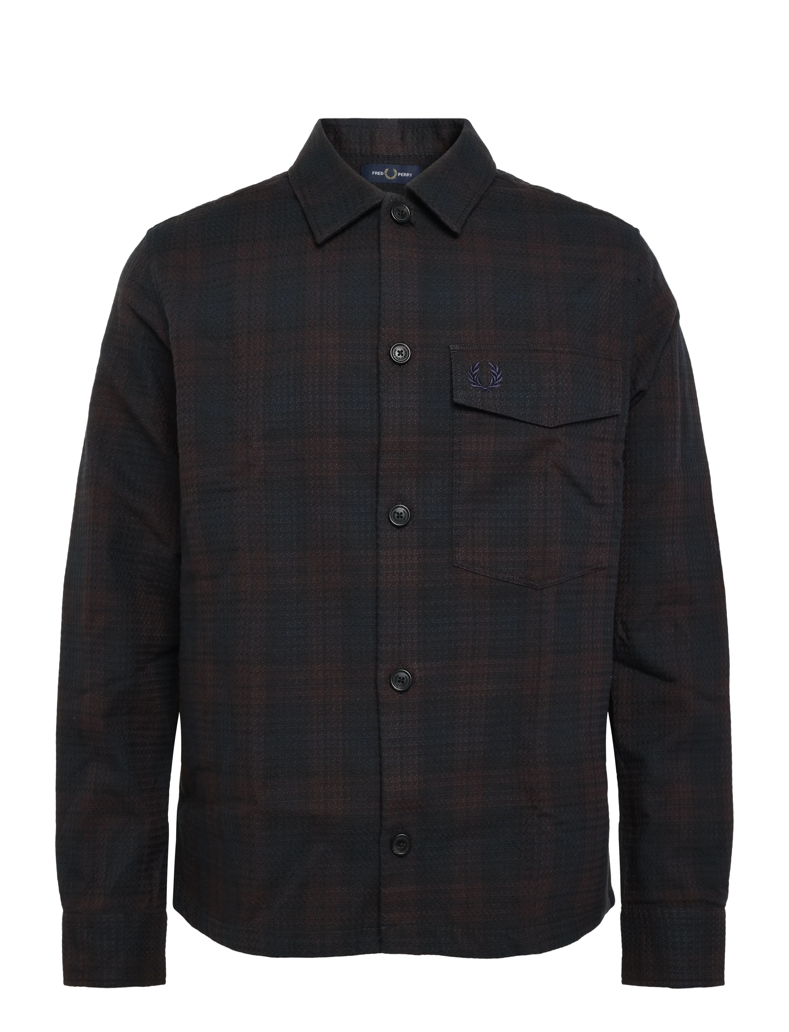 Fred Perry TEXTURED CHECK OVERSHIRT - Inspiration - NAVY / navy