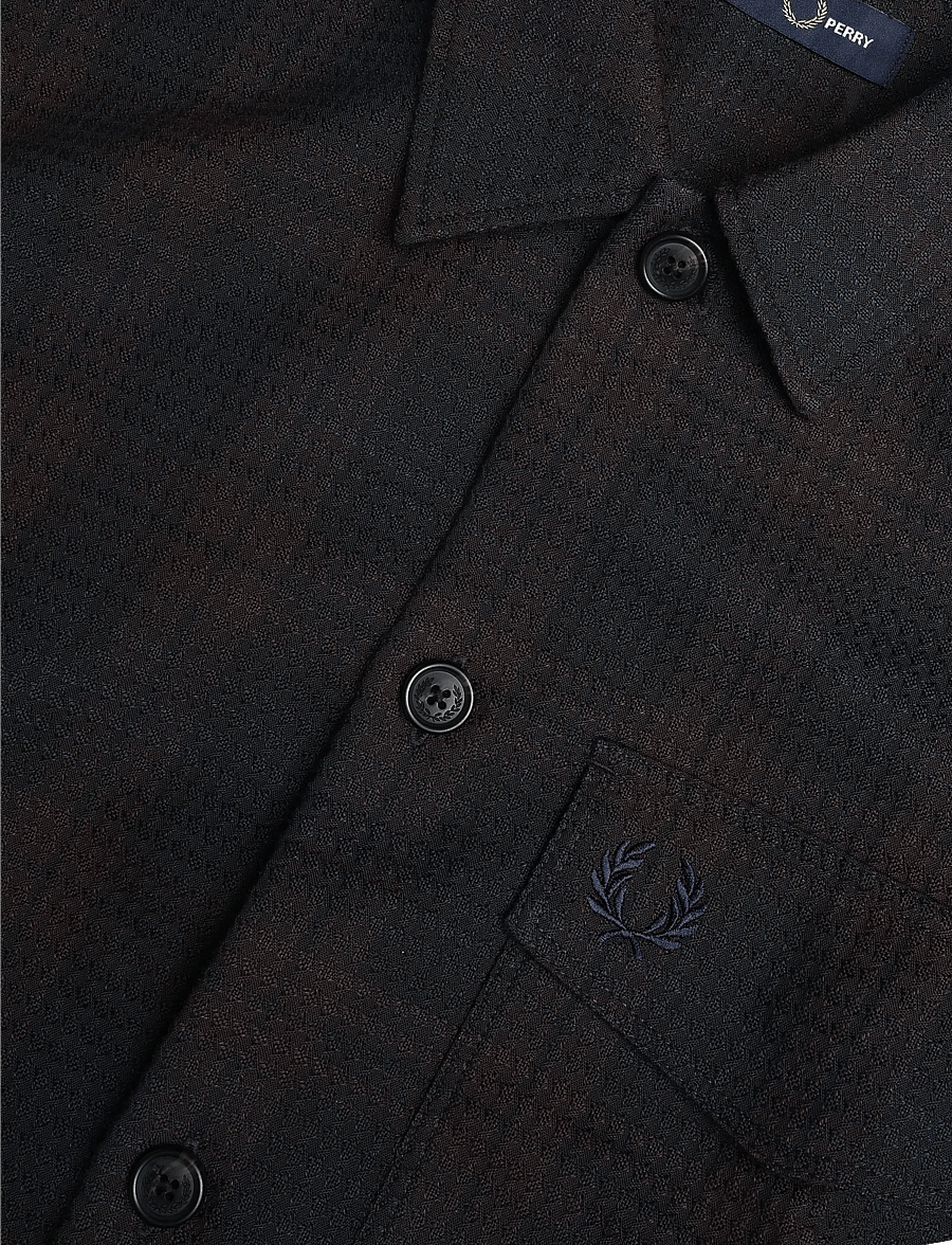 Fred Perry - TEXTURED CHECK OVERSHIRT - flanellskjortor - navy - 2