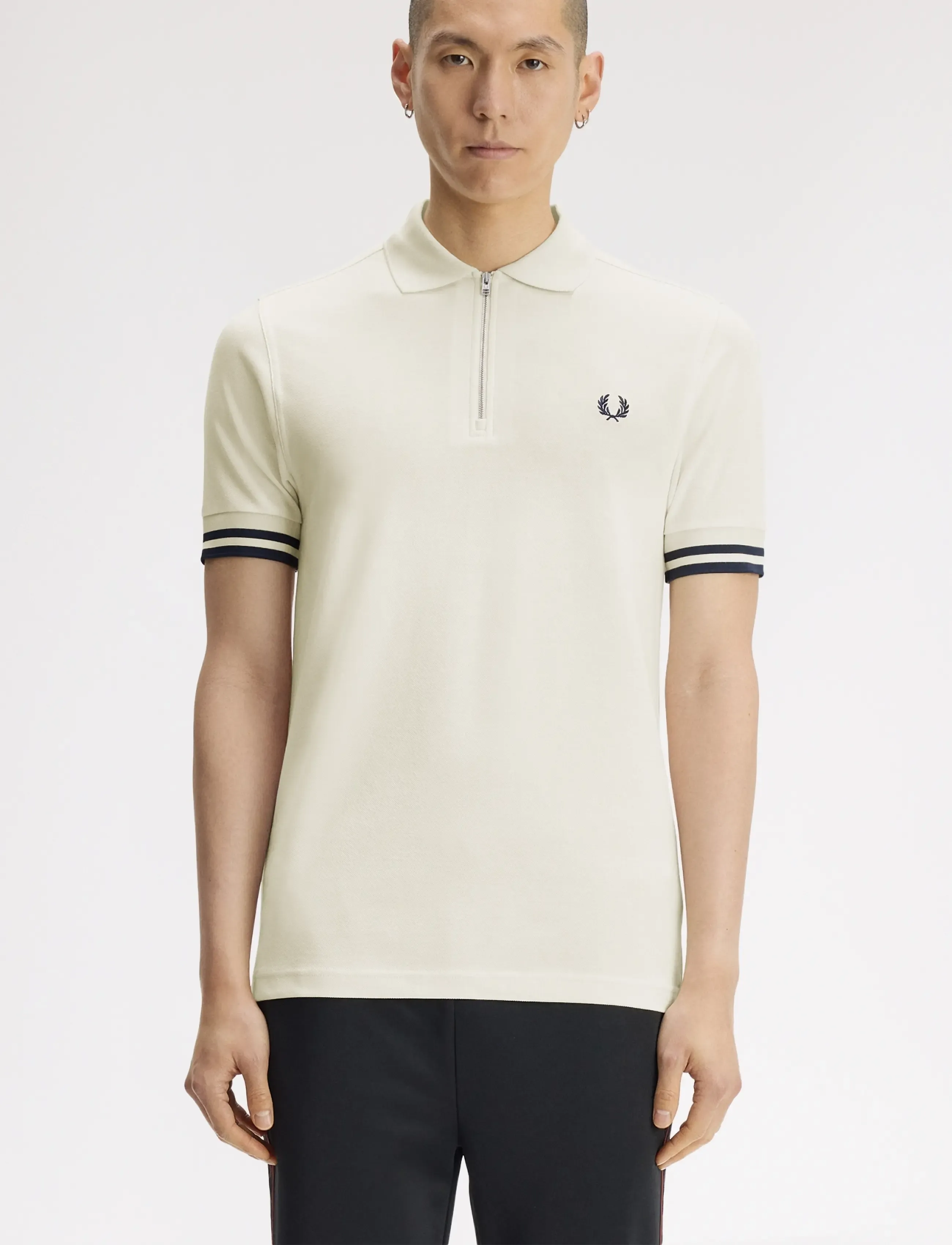 Fred Perry BOLD TIPPED POLO SHIRT - Knitwear - ECRU / beige