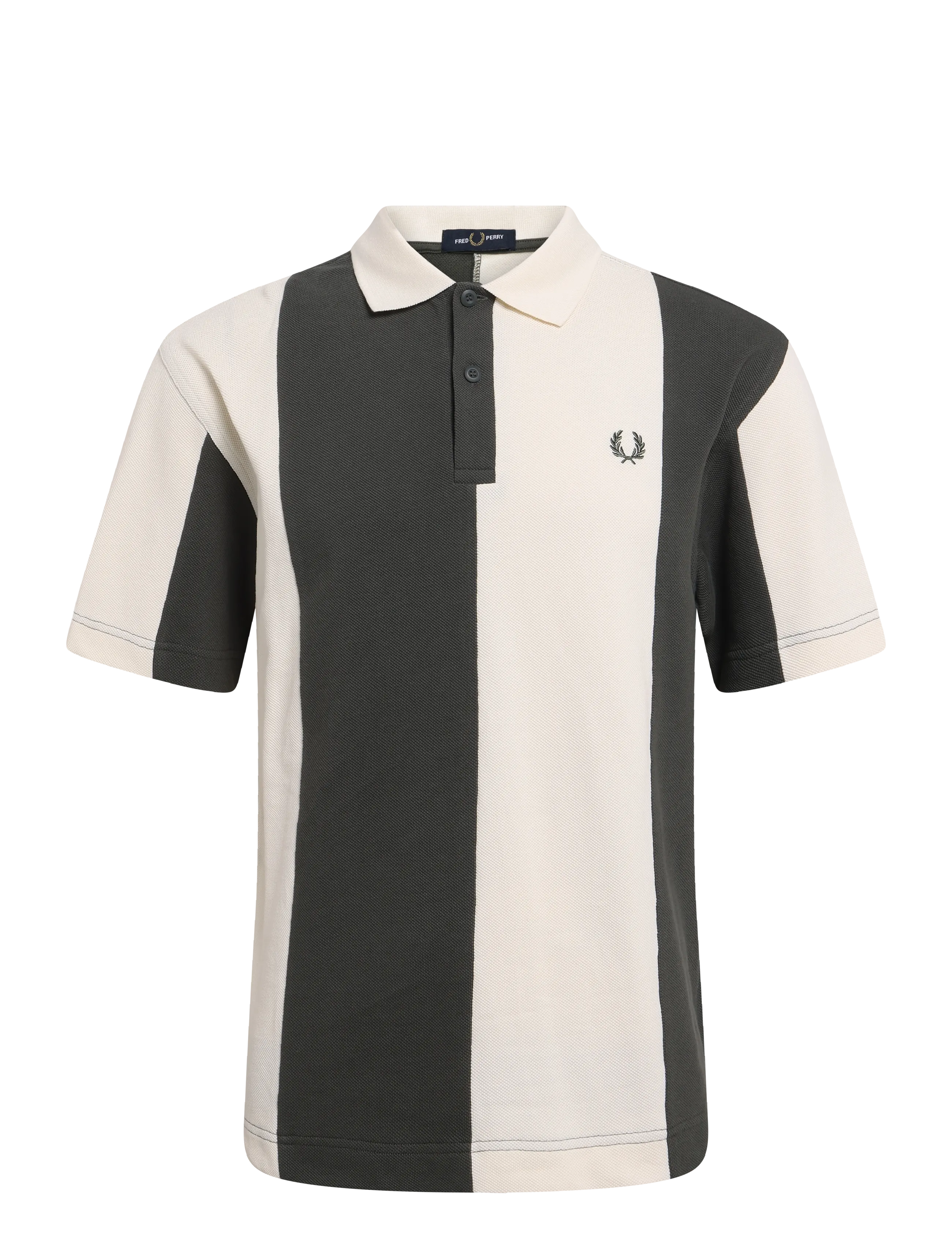 Fred Perry - CUT AND SEW PANELLED POLO SHIR - lühikeste varrukatega polod - ecru - 1