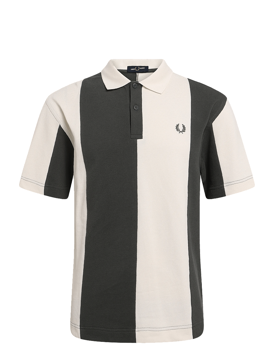 Fred Perry - CUT AND SEW PANELLED POLO SHIR - lühikeste varrukatega polod - ecru - 1