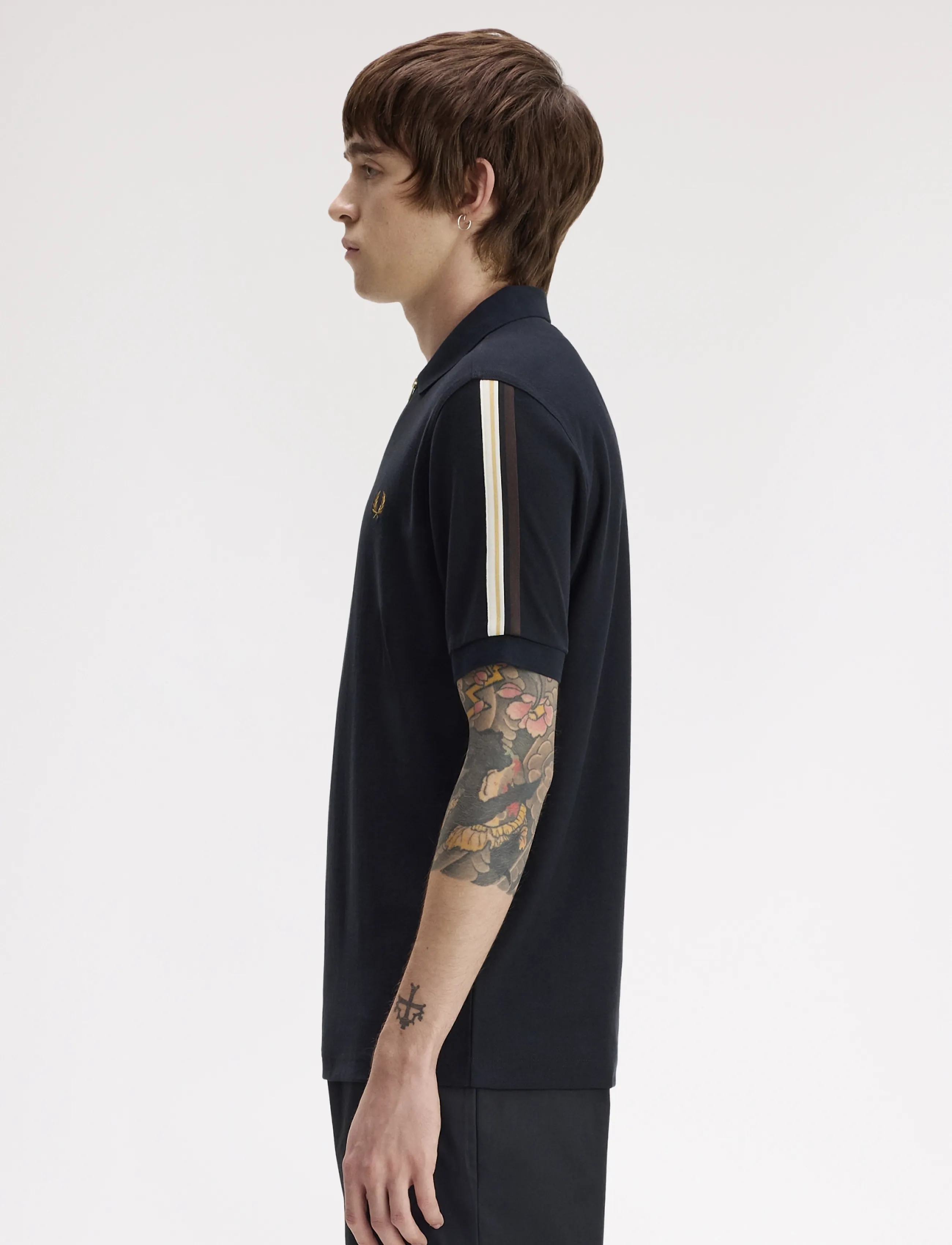 Fred Perry - TIPPED TAPE POLO SHIRT - black - 3