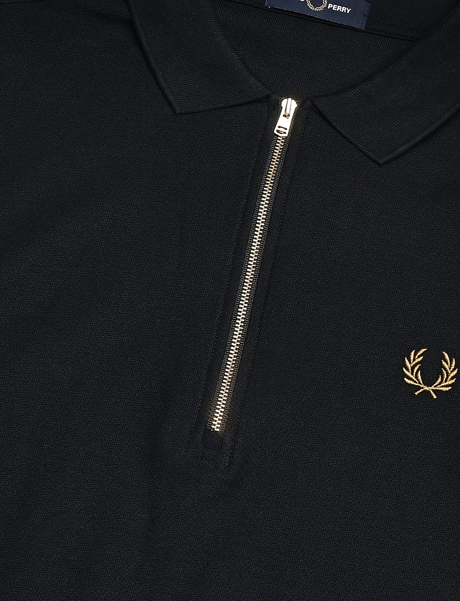 Fred Perry - TIPPED TAPE POLO SHIRT - kortärmade pikéer - black - 4