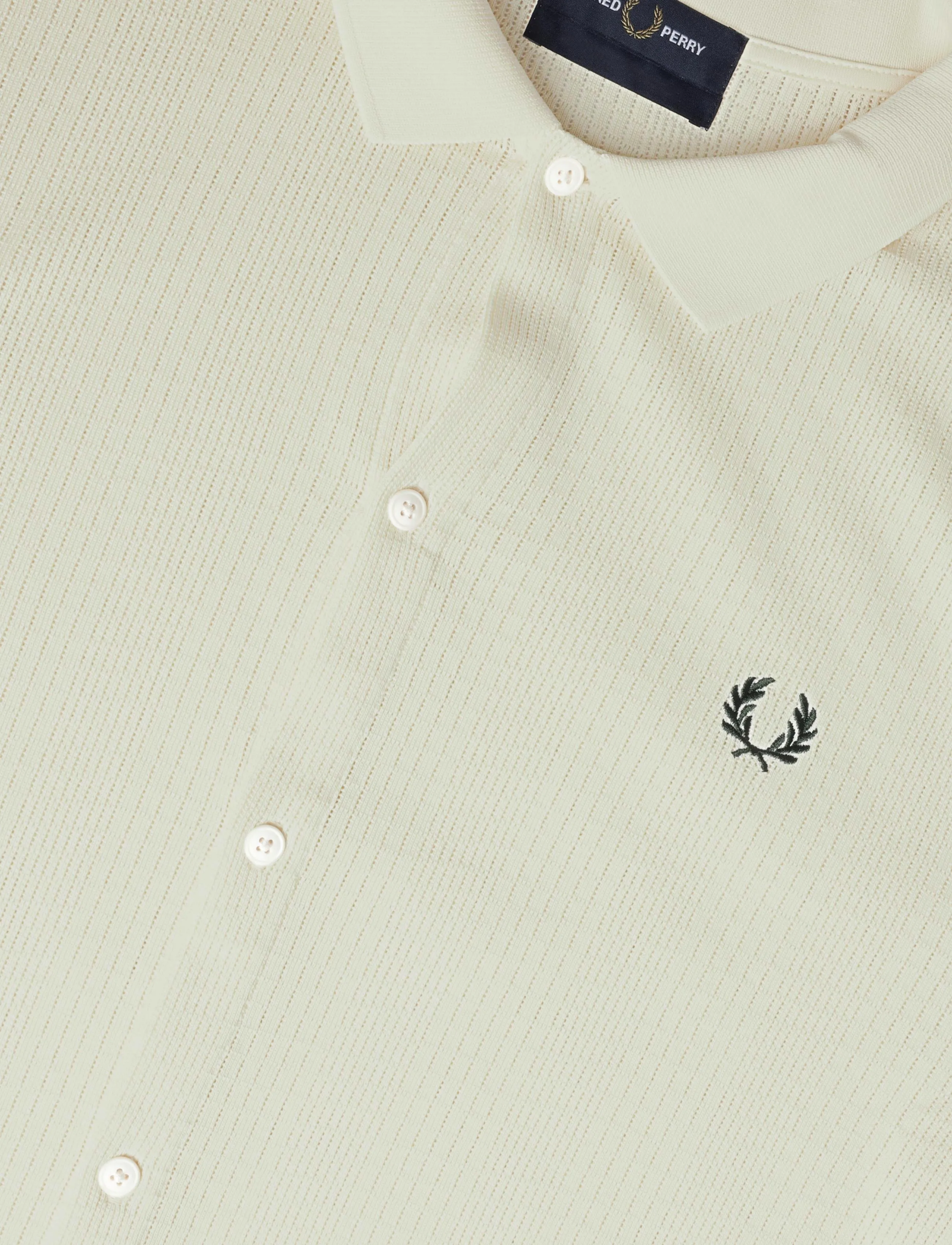 Fred Perry - POINTELLE BUTTON POLO - ecru - 2