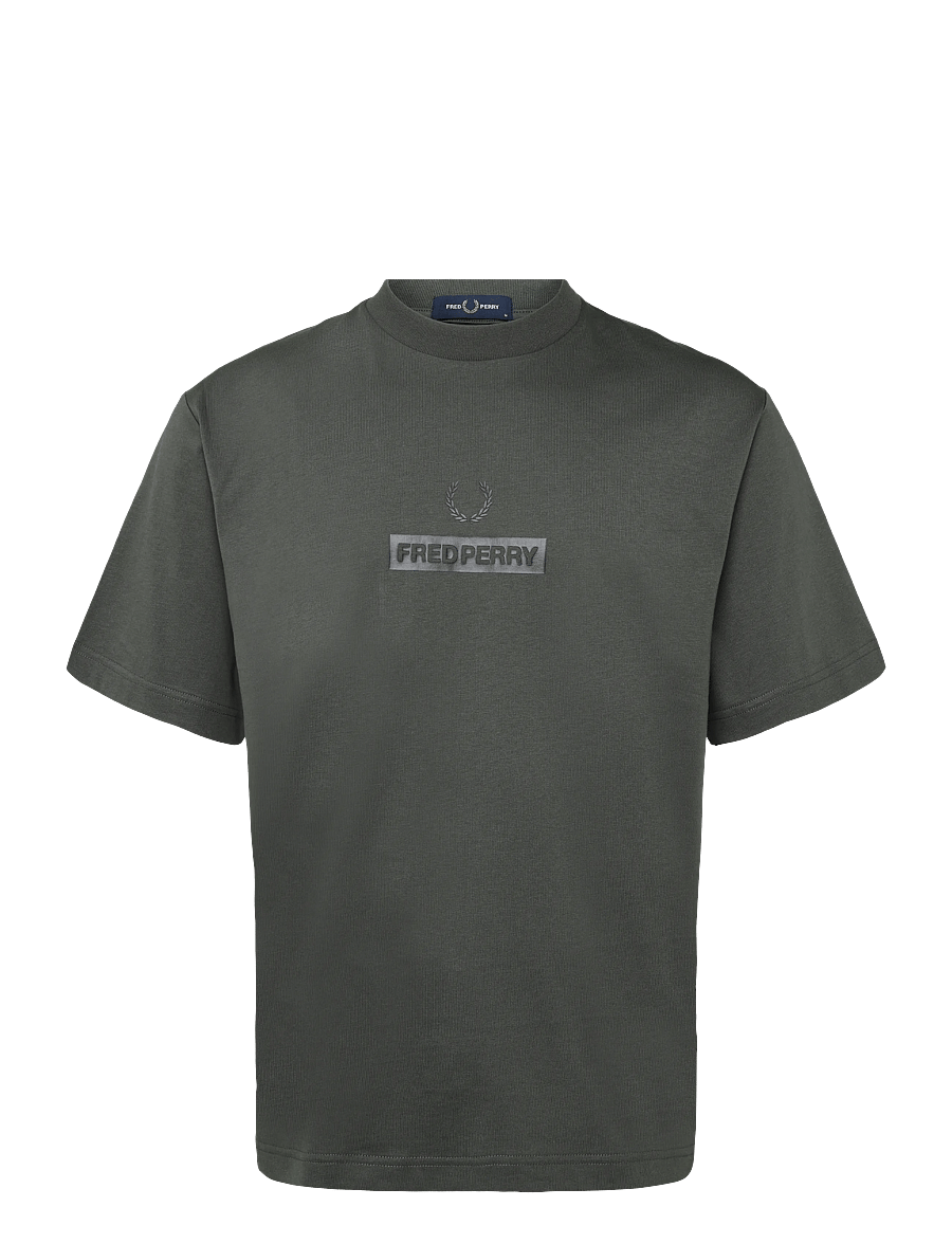 Fred Perry - FRED PERRY GRAPHIC T-SHIRT - short-sleeved t-shirts - field green - 1
