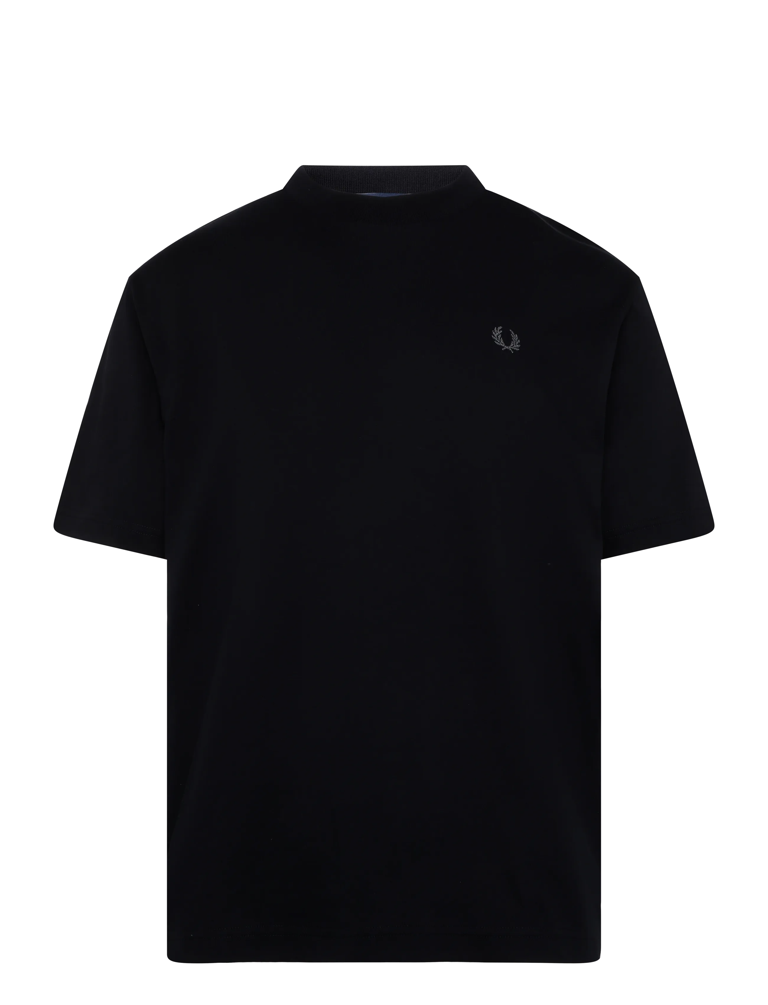 Fred Perry REFLECTIVE PRINT TEE - Kleidung - BLACK / black