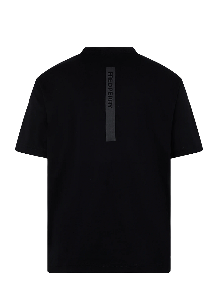 Fred Perry - REFLECTIVE PRINT TEE - kortærmede t-shirts - black - 1