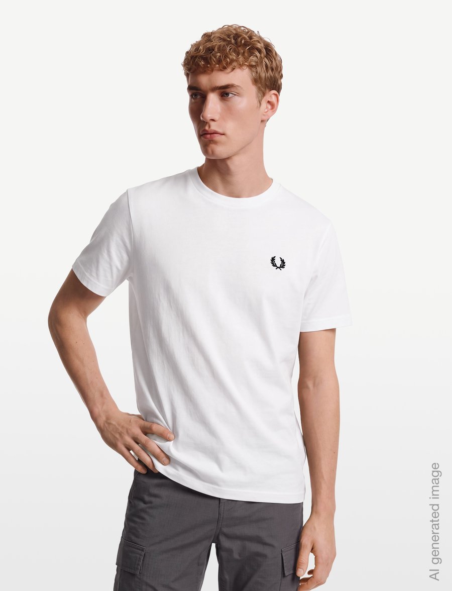 Fred Perry - FRED PERRY SPORTSWEAR TEE - lyhythihaiset - snow white - 3