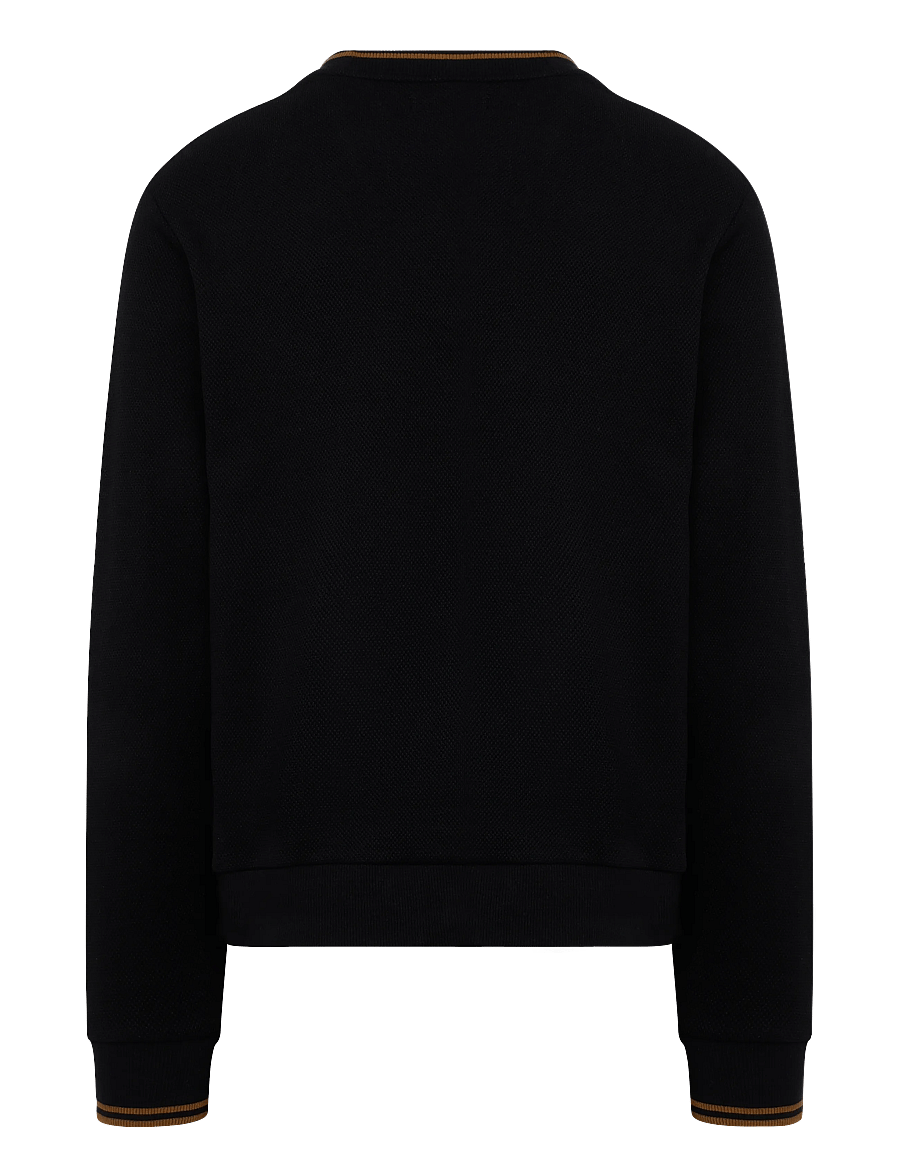 Fred Perry - TIPPED PIQUE CARDIGAN - cardigans - black - 1
