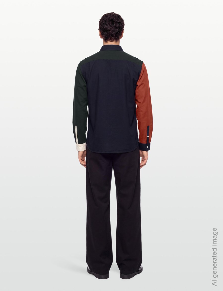 Fred Perry - COLOUR BLOCK OXFORD SHIRT - oxford overhemden - navy - 4