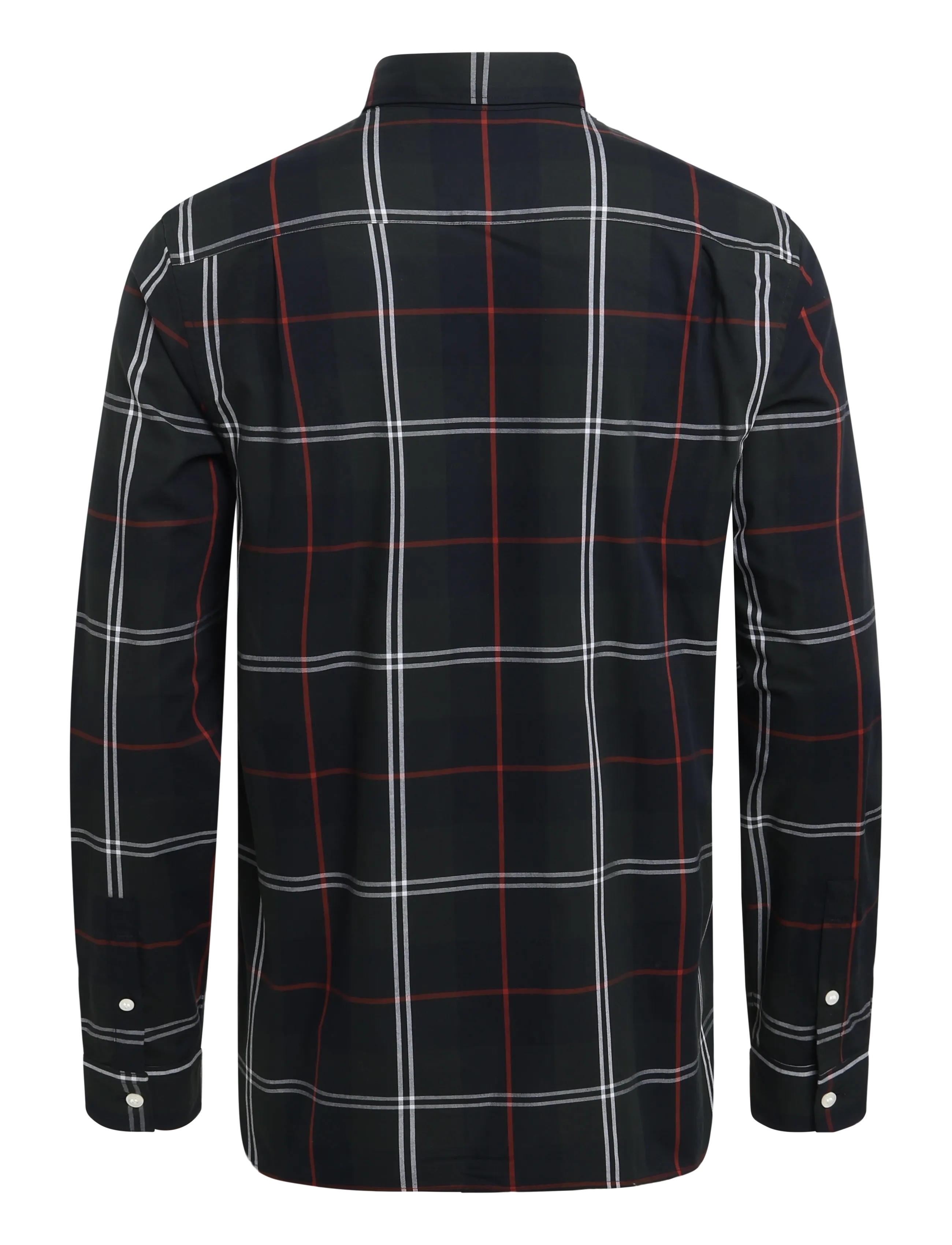Fred Perry - POPLIN TARTAN SHIRT - ternede skjorter - night green - 2