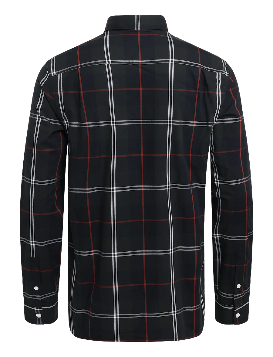 Fred Perry - POPLIN TARTAN SHIRT - ternede skjorter - night green - 2