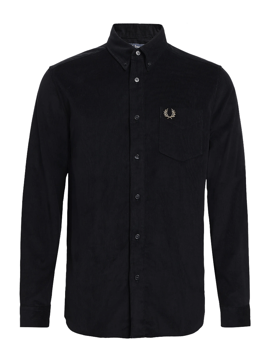 Fred Perry - NEEDLE CORD SHIRT - corduroy shirts - black - 1