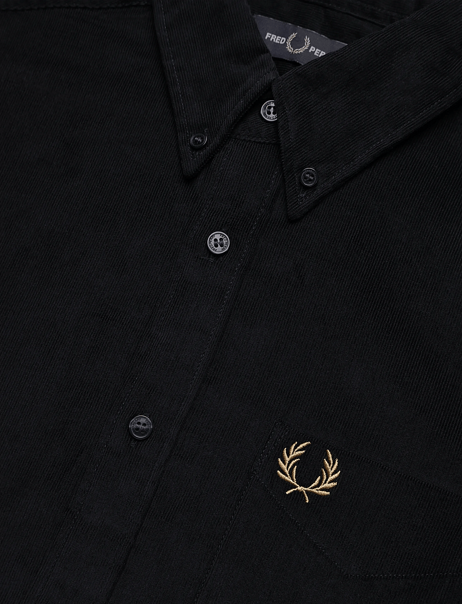 Fred Perry - NEEDLE CORD SHIRT - corduroy shirts - black - 4