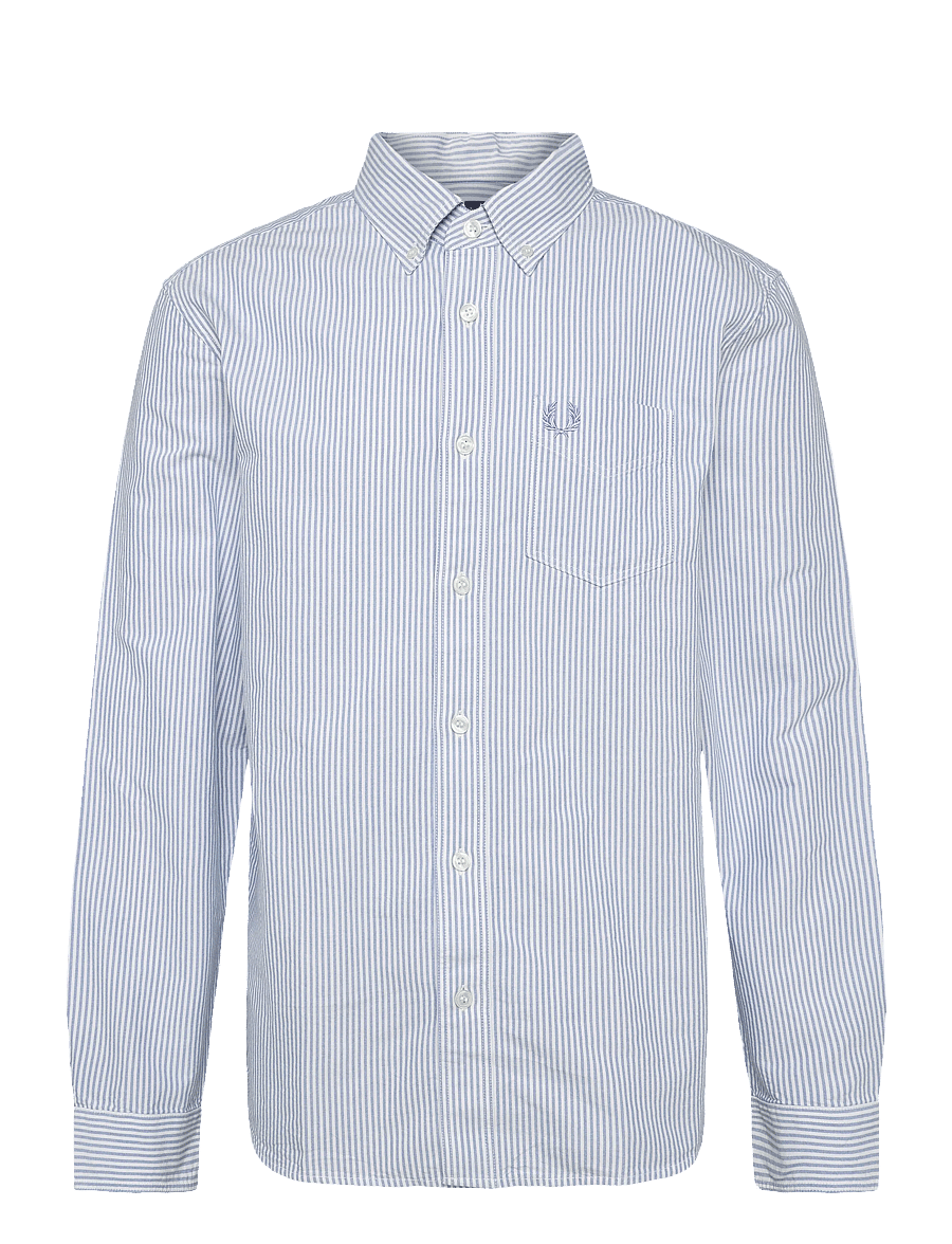 Fred Perry - RELAXED STRIPED OXFORD SHIRT - triibulised särgid - light smoke - 0