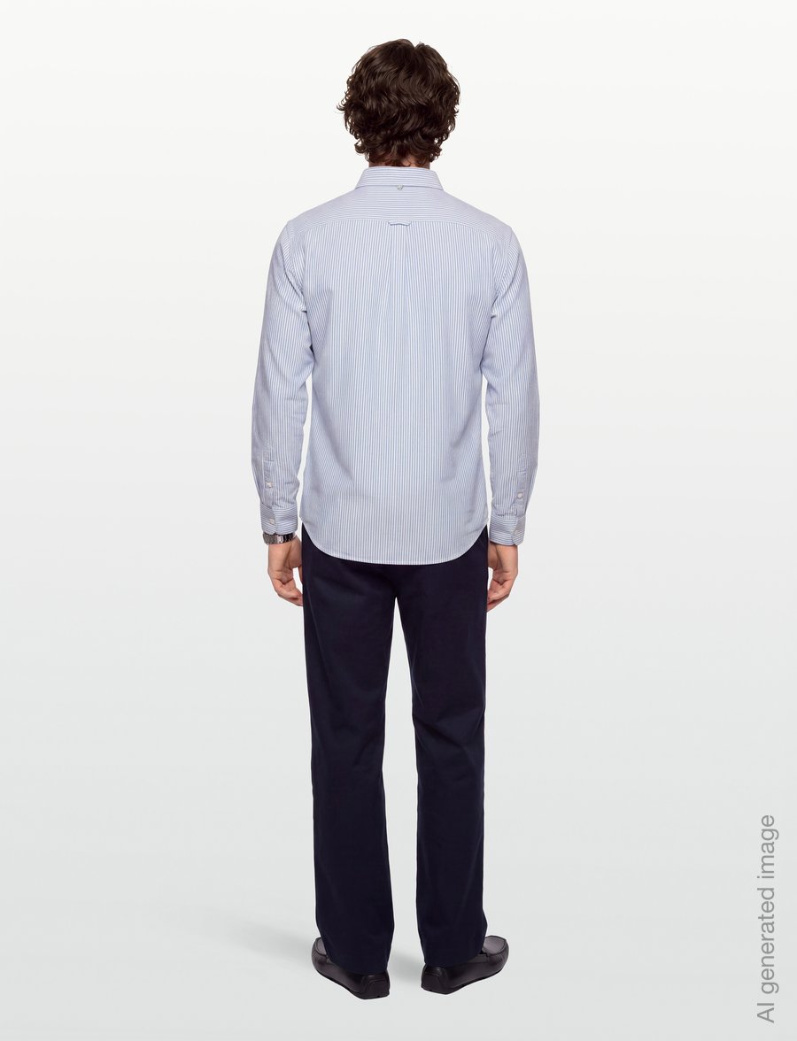 Fred Perry - RELAXED STRIPED OXFORD SHIRT - gestreifte hemden - light smoke - 4