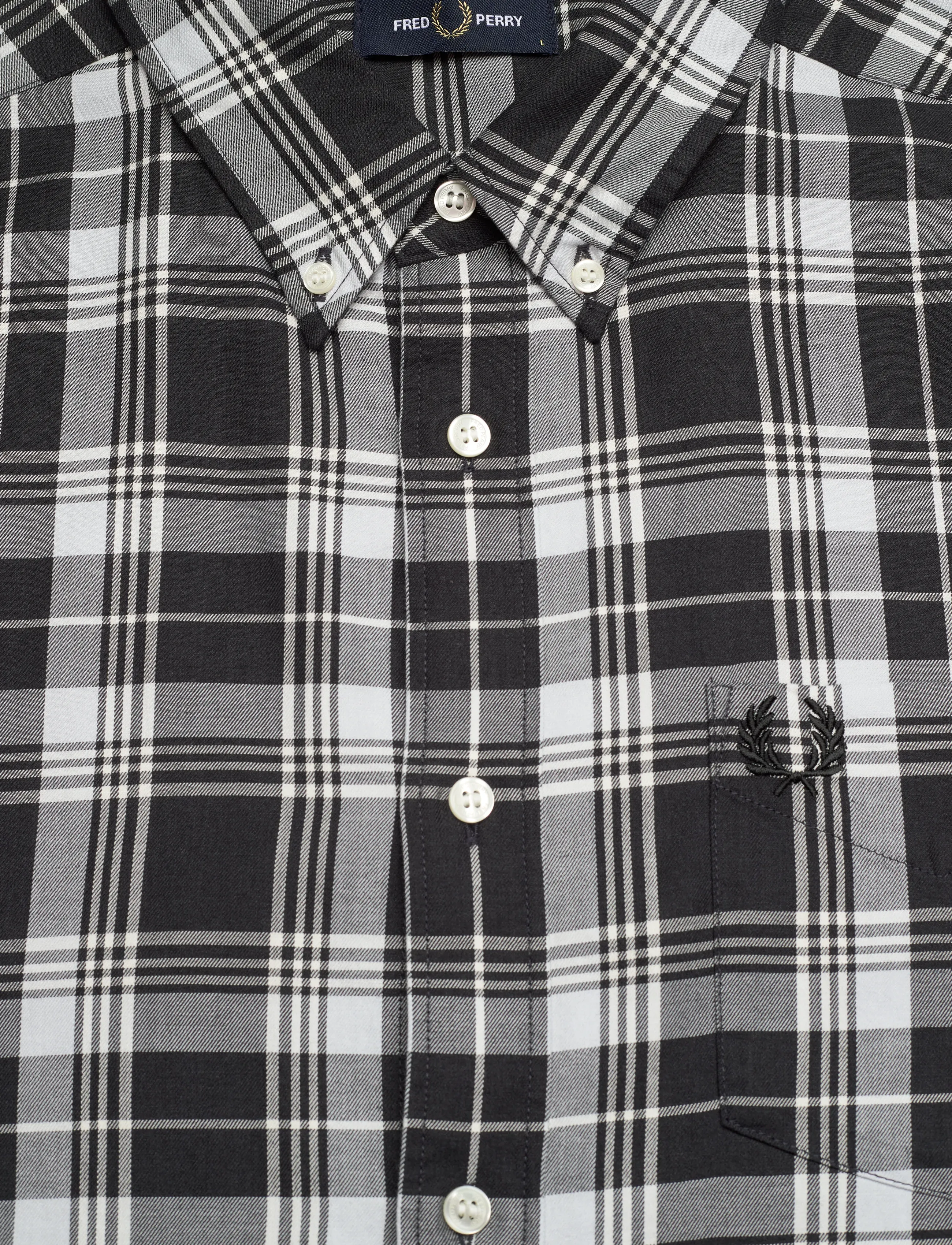 Fred Perry - BRUSHED TARTAN SHIRT - charcoal marl - 2