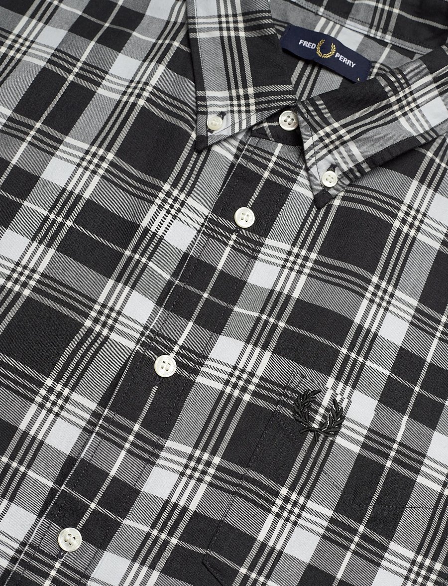 Fred Perry - BRUSHED TARTAN SHIRT - flannel-skjorter - charcoal marl - 3