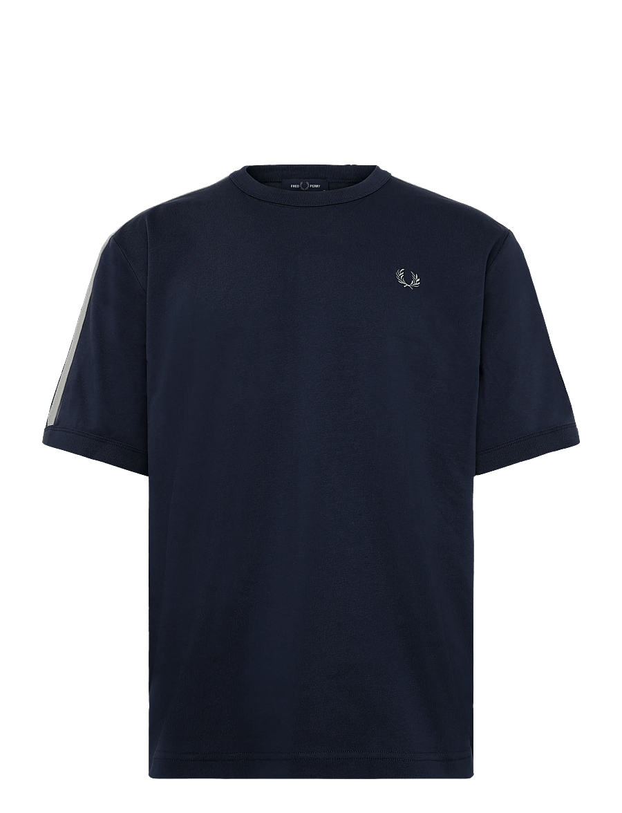 Fred Perry - TWO TONE MESH TAPE TEE - short-sleeved t-shirts - dark airforce - 1