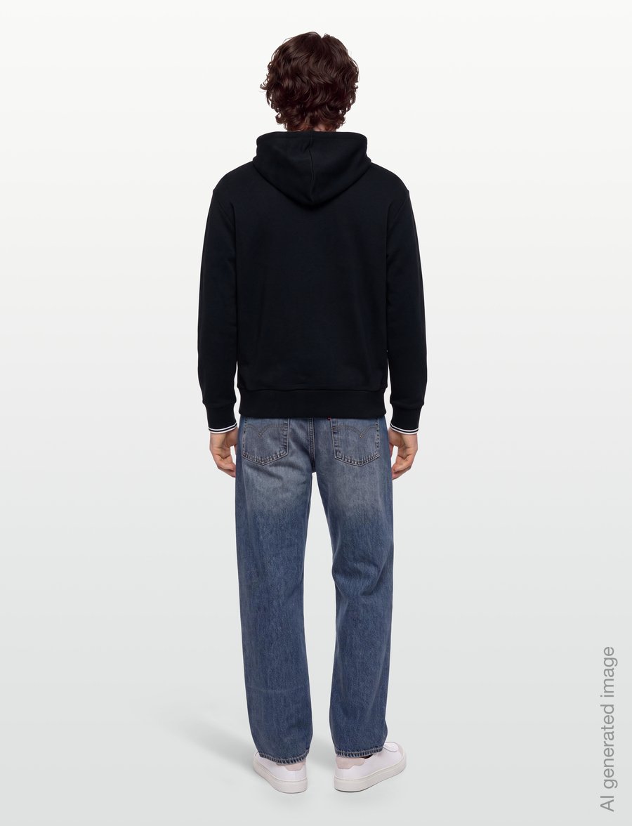 Fred Perry - TIPPED HOODED SWEATSHIRT - kapuzenpullover - black - 4