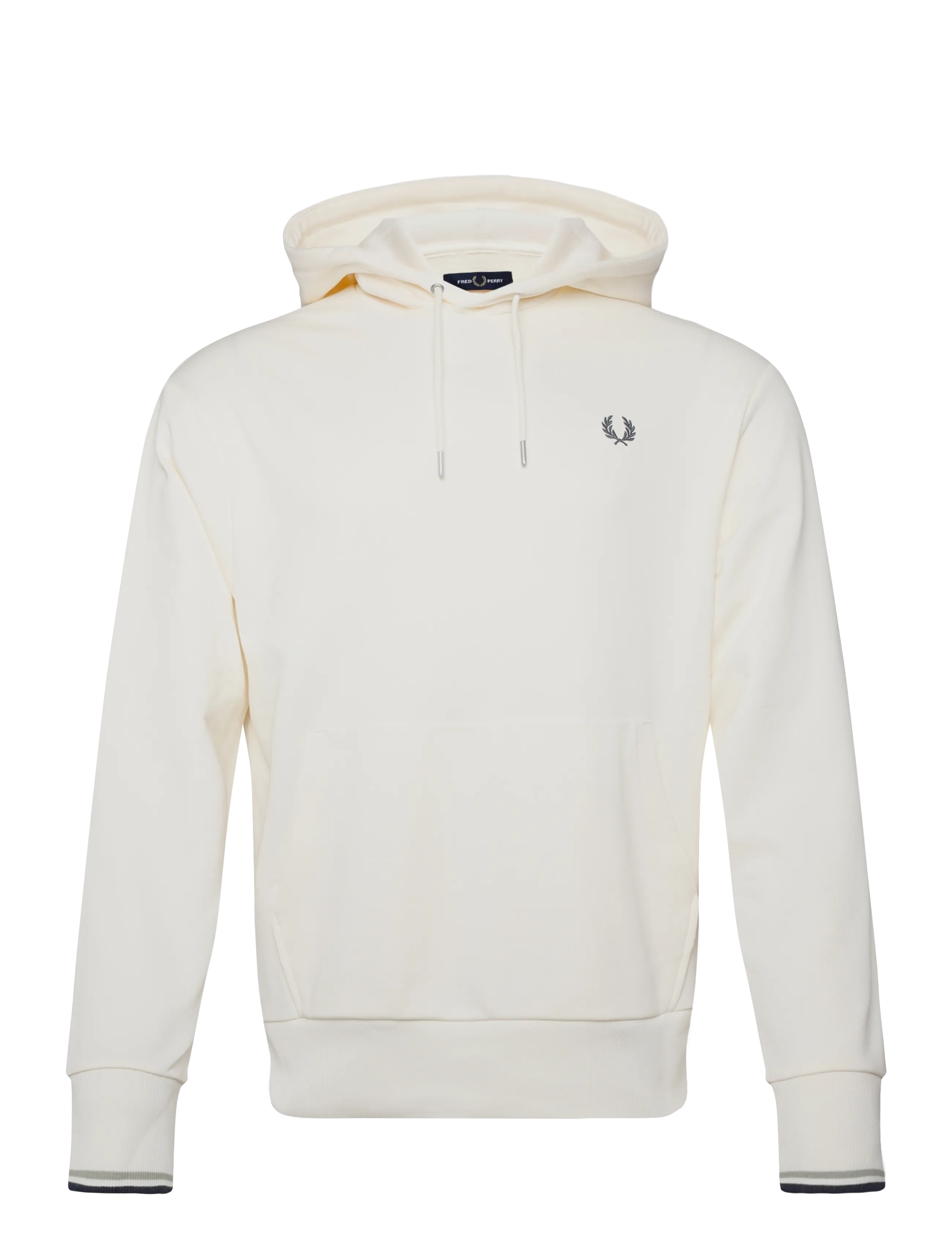 Fred Perry TIPPED HOODED SWEATSHIRT - Osta olukorra järgi - ECRU / cream