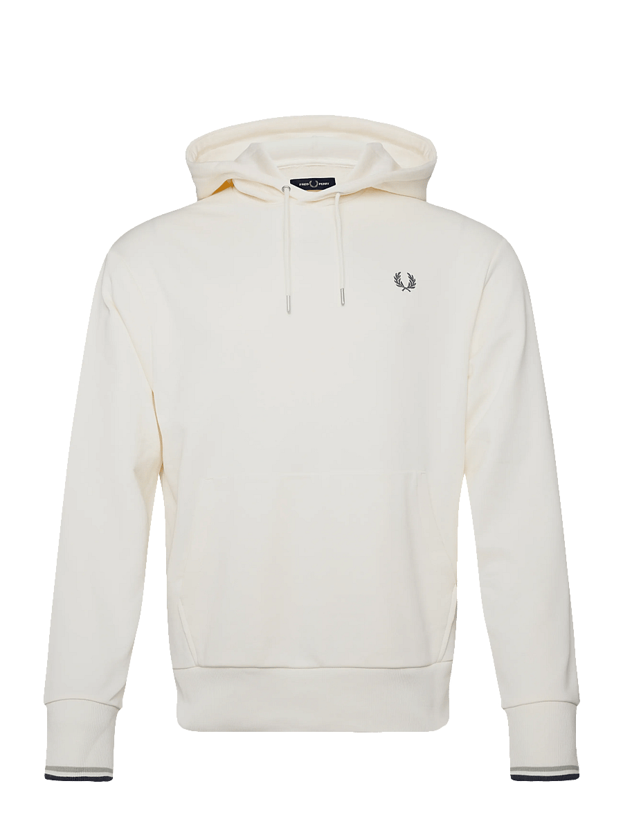 Fred Perry - TIPPED HOODED SWEATSHIRT - kapuutsiga pusad - ecru - 0