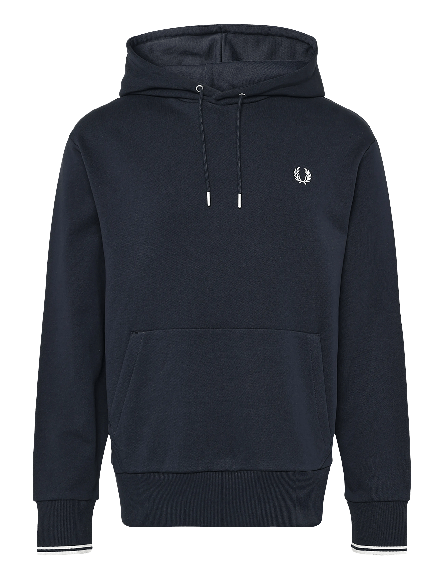 Fred Perry - TIPPED HOODED SWEATSHIRT - hoodies - navy - 0