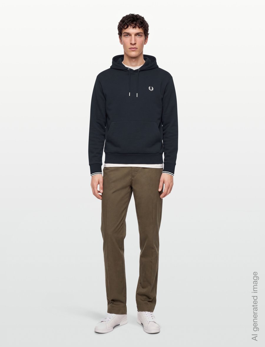 Fred Perry - TIPPED HOODED SWEATSHIRT - kapuutsiga pusad - navy - 0
